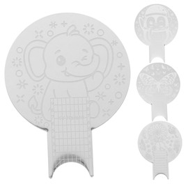 TOVINANNA 4pcs Nail Art Stamping Plates Durable Steel Nail Stencils with Various Patterns for DIY Manicure Easy to Clean and Use