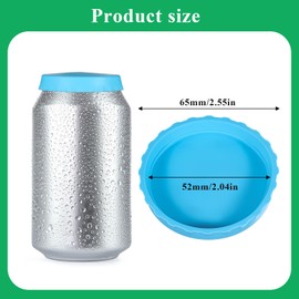 oruola 6 PCS Beverage Can Sealer Cap, Reusable Can Lids for Tins, Leak-Proof & Dust-Resistant Can Covers, Food Grade Can Covers for Tins, Perfect for Outdoor Activities (Multi Color)