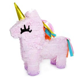 GIFTEXPRESS 16" Pink Unicorn Pinata - Mexican Theme Party Decoration for Birthdays, Fiestas & Cinco de Mayo - Large 16 x 13 x 4 Inch Kids Party Favors