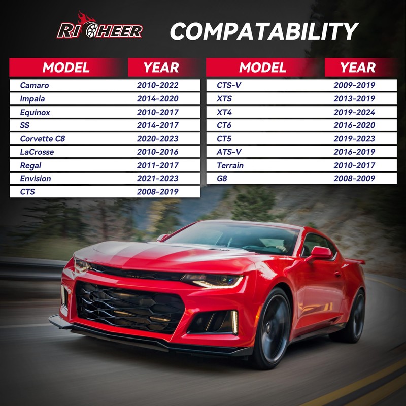Richeer 5x120mm Hub Centric Wheel Spacers for 2010-2022 Camaro 2008-2019