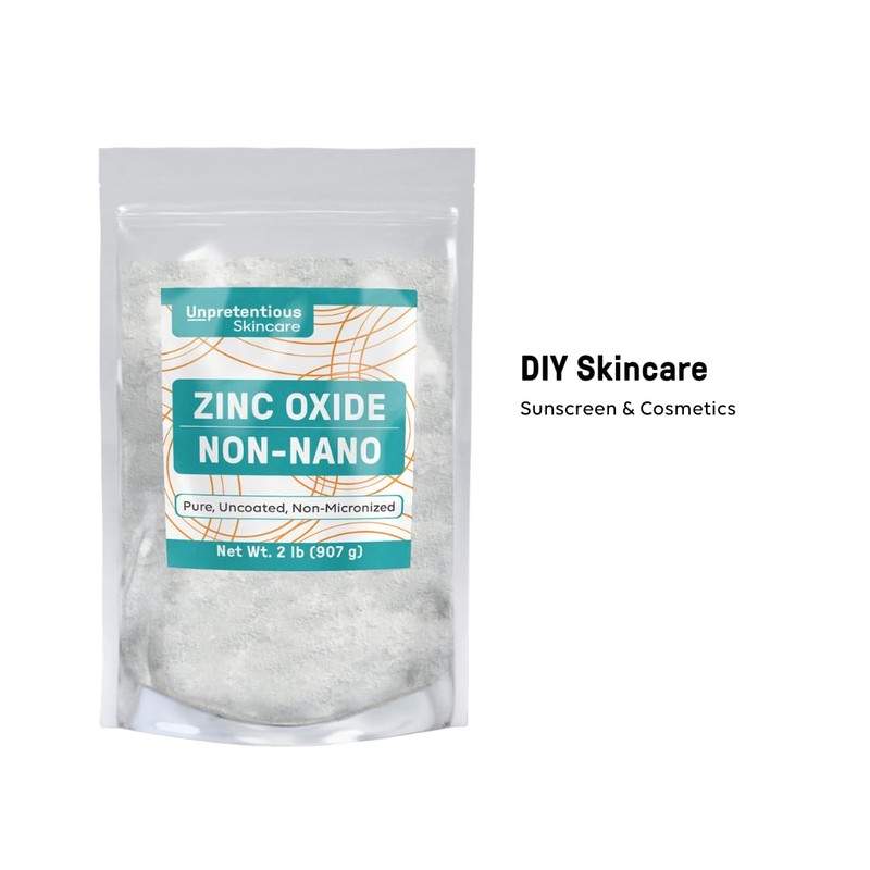 Unpretentious Non-Nano Zinc Oxide, Pure & Uncoated, Convenient Resealable Bag