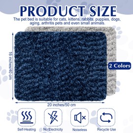 Drydiet 4 Pack Self Warming Cat Pads Self Heating Cat Mat Washable Homeless Dogs Thermal Pads Kennel Pad Reflects Body Heat Warm Crate Bed Mat for Indoor Outdoor Pet