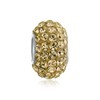Sterling Silver Gold Tone Crystal Bead Charm