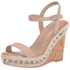 Charles by Charles David Women's Hyphen Wedge Sandal, Beige, 9
