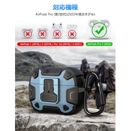 Nillkin AirPods Pro 2 Case, 2022 AirPods Pro 2nd Generation Case with Safety Lock, Auto Button, Hard TPU, ER-Port, Pro 2 Case, Air Pods Pro 2 Cover, Magsafe, Wireless Charging, LED Light Visible,