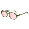 SOJOS Retro Rectangle Aviator Sunglasses for Women Men Trendy 90s
