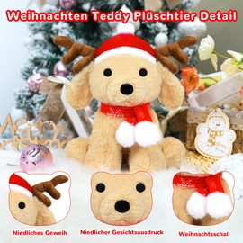 MUFEIRUO Christmas Dog Plush Toy - Cuddly Toy Christmas Elk Stuffed Toy - Children's Cuddly Toy Elk Plush Toy Boys Girls