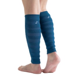 Onmusubi Meguri-nu On-Pressure Rhythm Supporter (Blue/Free Size) Spring Summer Year-Round (Coolness/Swelling Sensation/Massage) Leg Compression Support (Leg Warmer) Made in Japan by Our Own Factory in