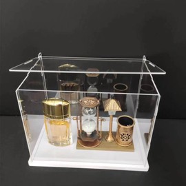 Clear Acrylic Display Case-Assemble, Top Cove Openable Door, Thickened Base, Dust Protection Showcase for Action Figures, Toy Collectibles (30 x 15 x 25 cm / 12 x 6 x 10 inches)