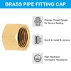PATIKIL 1/2" NPT Female Brass Pipe Fitting Cap Set, 10Pcs