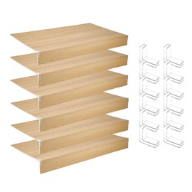 Comfylab 6 Pack Wire Rack Covers, 33'' x 19.5'' Foamed PVC Wire Shelf Covers (Not Wood), Removable Shelving Cover for Closet, Pantry Shelves Cover for Home and Kitchen, Closet Decoration