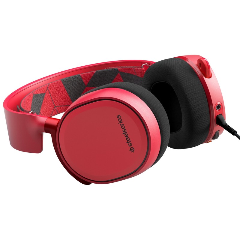 SteelSeries Arctis Over Ear Gaming Headset, red