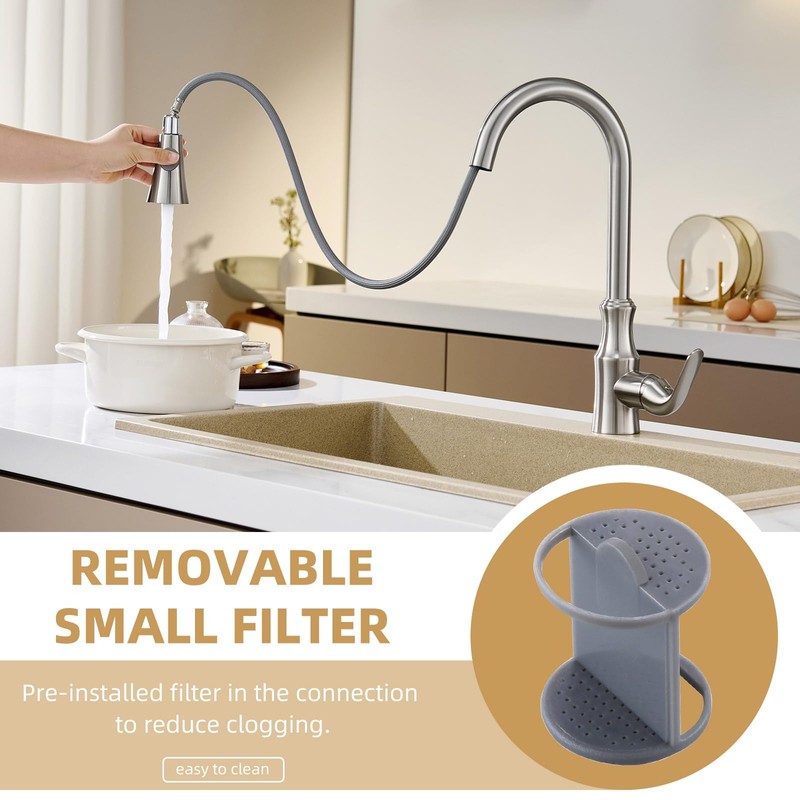 Angle Simple Kitchen Faucet Head Replacement, G 1/2 or 13/16