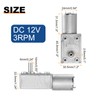 sourcing map DC 12V 3RPM Worm Geared Motor 6mm D