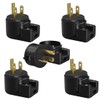 JORINDO 5 Pack 90 Degree 3 Pole DIY rewirable,Right Angle