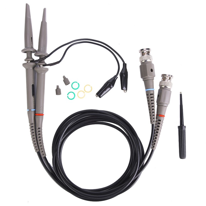 P6100 High Precision Oscilloscope Test Probe Kit 1X 10X 100MHz