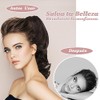 2 Pzs Extensiones de Cabello,40CM coleta postiza cabello natural(Castaño chocolate)