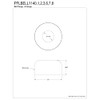 Kingston Brass PFLBELL1142 1-1/4" Bell Flange, Polished Brass
