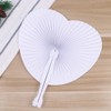 Toddmomy 48 Pcs Blank Fans Paper Folding Fans Handheld White