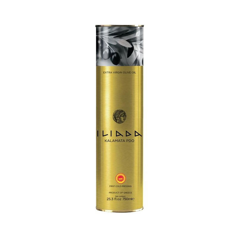 Iliada Kalamata PDO Extra Virgin Olive Oil, 750ml Round Tin