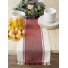 DII Woven Table Runner, Cotton, Redwood, 13x72 (13x77.5, Fringe Included)