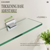 KOKOSIRI Wall Shelves Floating Bathroom Glass Shelf for Kitchen Storage,