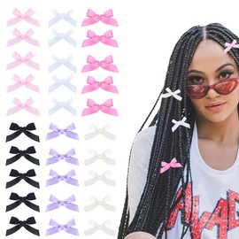Mini Hair Bows for Teen Girls Small Bow Bowknot Hair Clips Accessories for Toddler Girls Cute Hair Bow Ribbon Clips Hairpins 30 PCS Ribbon Bows Clip FOR Women