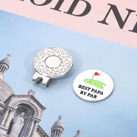 Fathers Day Golf Ball Marker Hat Clip for Golfer Men Husband Metal Cap Clips Golf Gadgets for Men 2025 Dad Gifts for Fathers Day Birthday Gifts for Father First Time Dad Male Golfer Gift
