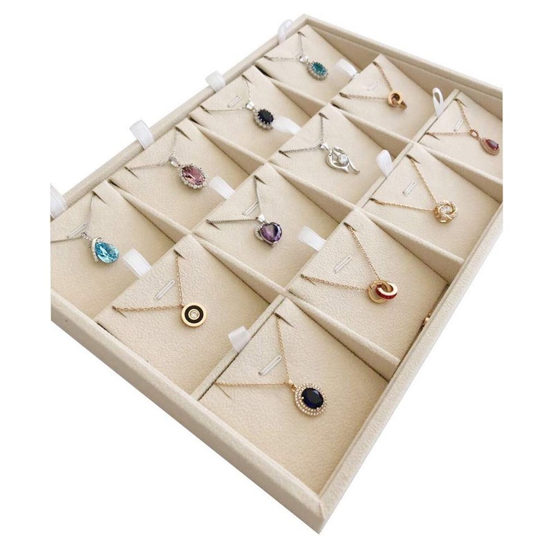 Svea Display Premium Grade Beige Velvet Jewelry Organization Tray for