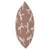 Mocha Mousse Coquette Bow Throw Pillow