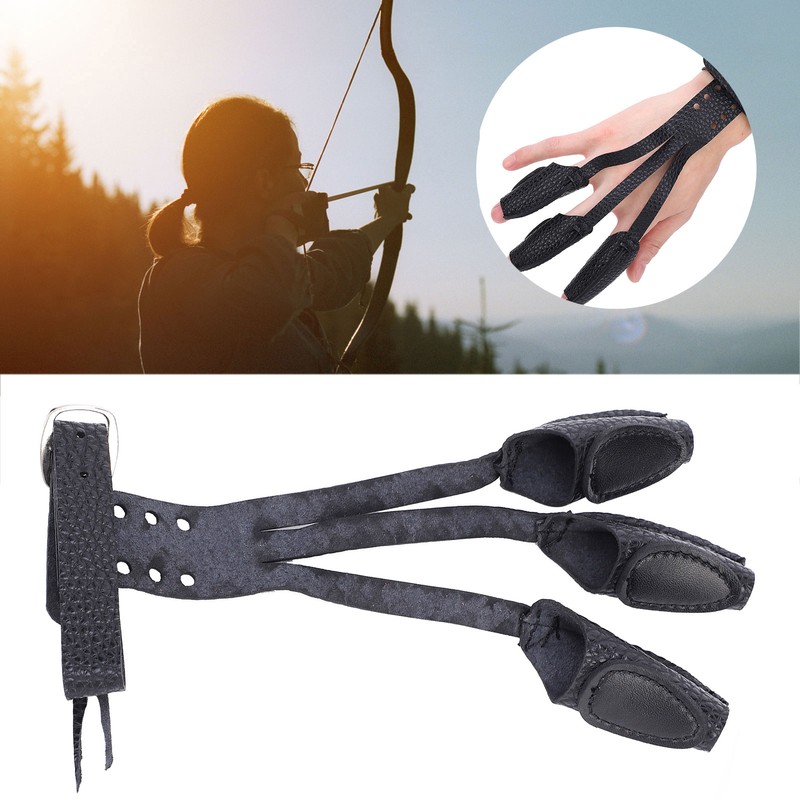 Archery Universal Three Finger Guard Gloves American Hunting Bow Traditional