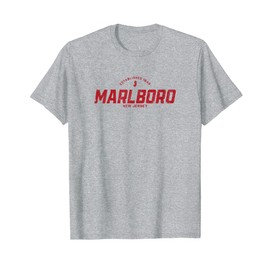 Marlboro New Jersey NJ Vintage Athletic Red Sports Logo T-Shirt