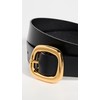 Madewell Women's Puffy Buckle Belt, True Black, XL