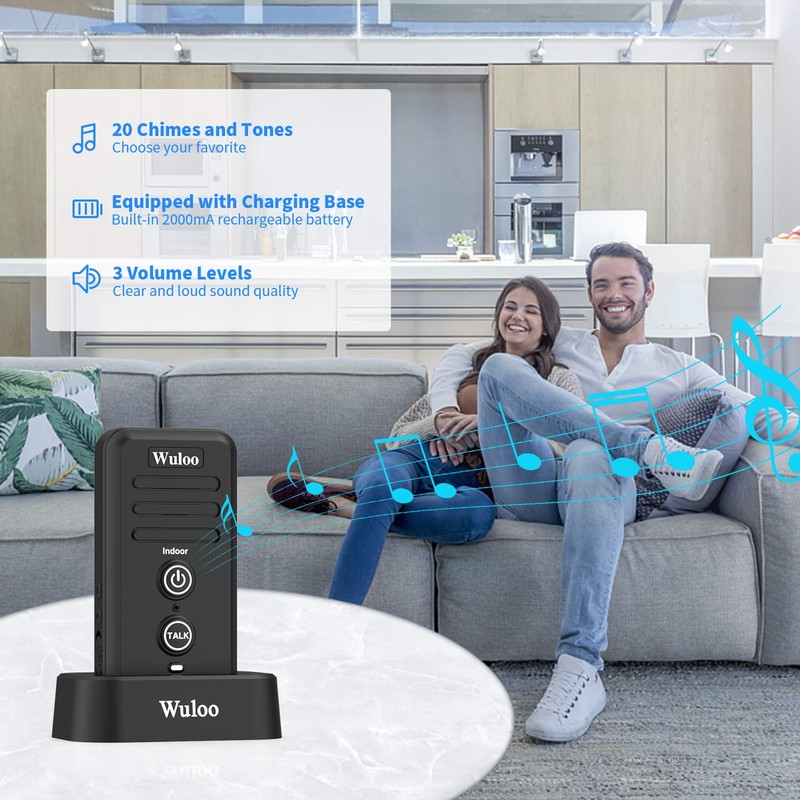 Wuloo Wireless Intercom Doorbells for Home Classroom, Intercomunicador Waterproof Electronic