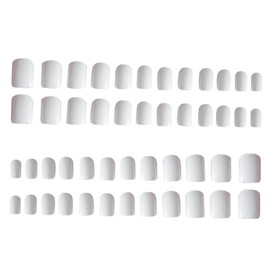 WOONEKY 2 Pack Fashionable White Nails French Tip Manicure Press Nails for Diy