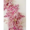 3 Pcs/Set Crystal Three-Dimensional Flower Decoration Patch Trim Shiny Hand-Stitched
