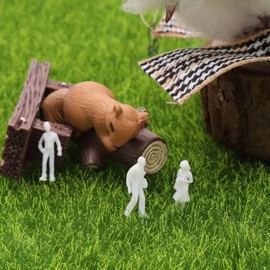 100Pcs 1:100 White People Unpainted Figures Exquisite Miniature Character Models Decorative Accessories for DIY Making Mini Dollhouse Building