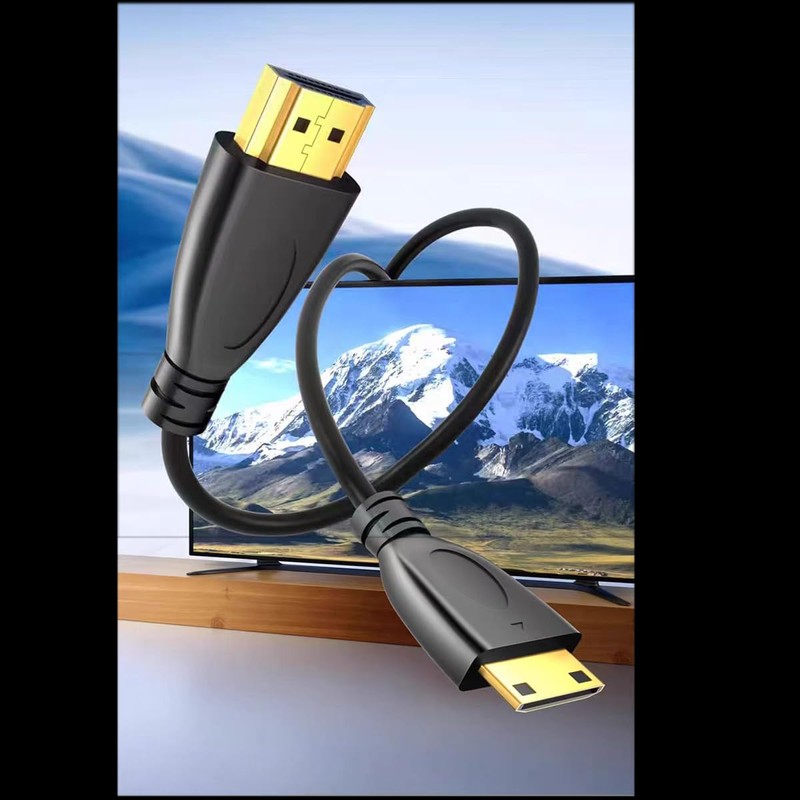CAMKOO Mini HDMI to HDMI Adapter Cable, 10.2Gbps High-Speed, 4K@30Hz,