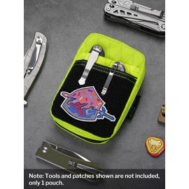 VIPERADE VE26 X-Pac Small EDC Pouch Pocket Organiser,Multifunction Small Tools Pouch with 8 Pockets,EDC Multitools Organiser Pouch for Men,Small Admin Pouch with Patches Area,Small Waist Bag-Green