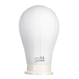 Superior Canvas Block Wig HEAD Made with Cork for Wig Styling, Mannequin Displays, Cosmetology training and Hat Making with Mount Hole, Size 24” fits perfectly with the Salonee Wig Stand