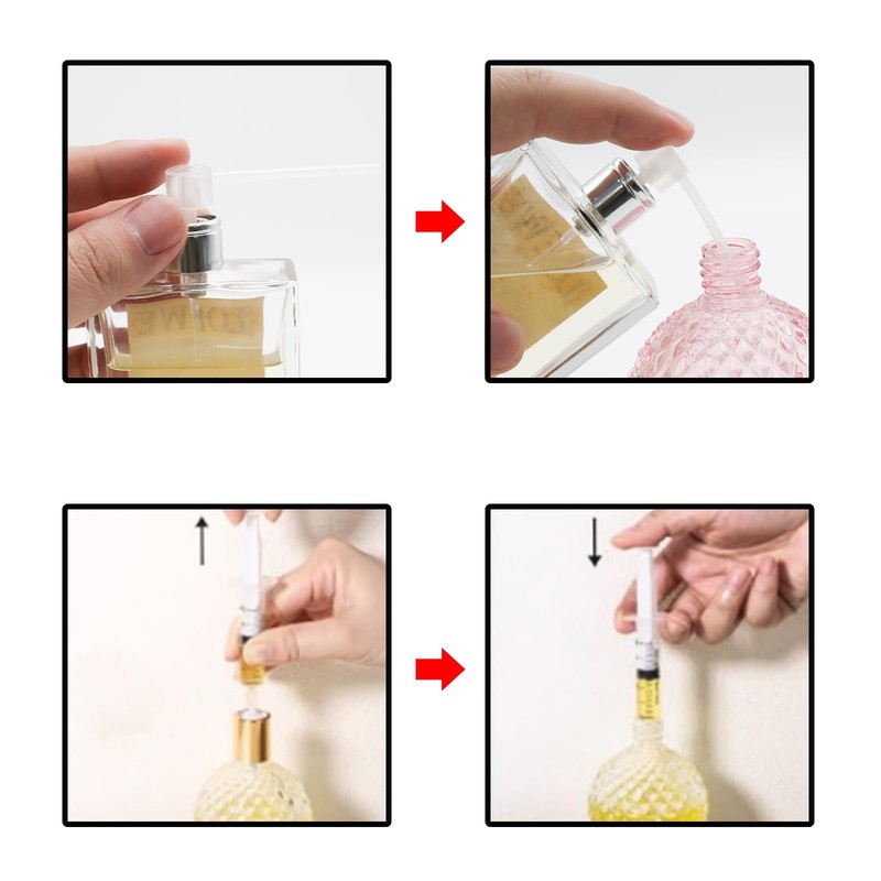 Wuyituart 5ml Perfume Refill Kit 8 Pcs Plastic Perfume Dispenser