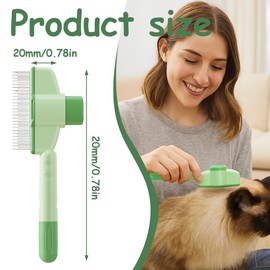 HAMKU 1 Stück Fellblitz Bürste Katze, Selbstreinigender Fellblitzbürste, Hundebürste Unterwolle, Katze Unterfellbürste Katzenbürste Langhaar