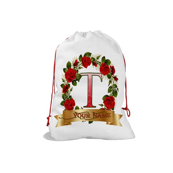 Bleu Reign Personalized Santa Sack Christmas Birthday Gift Wrap Bag