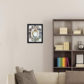 Northland School Years Picture Frame K-12 | Classic Oval Collage | School Days Graduation Frame | Affordable | Holds Twelve 2" x 3" Photos and 5" x 7" K to 12 Photo |Black Frame White Mat