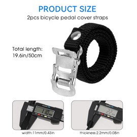 2 PCS Bike Pedal Straps Universal Replacement Foot Pedal Straps for Bicycles or Exercise Bike Spin