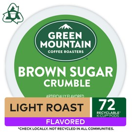 Green Mountain Coffee Roasters Brown Sugar Crumble Keurig Single-Serve K-Cup pods, Medium Roast Coffee, 72 Count
