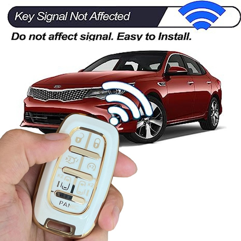 WENHENI for Chrysler Key Fob Cover with Keychain Fit for