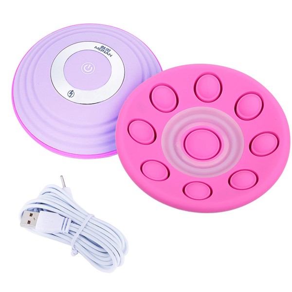 Breast Enhancer Massager USB Wireless Bust Lifting Enhancer Machine Vibrating Breast Massage Lifting Heating Breast Massage Stimulator (Purple)