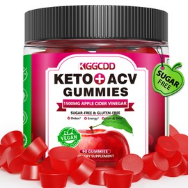 KGGCDD 90 Count Keto ACV Gummies –Digestive Health & Energy Boost – Apple Cider Vinegar with Mother 1500mg – Vegan, Non-GMO, Gluten-Free – for Young Women
