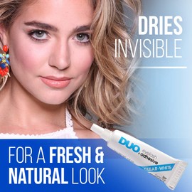 DUO Strip Lash Adhesive White/Clear, for strip false eyelash, 0.25 oz